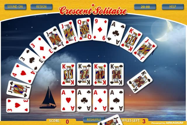 Crescent Solitaire Jocuri Online Gratuite Funnygames