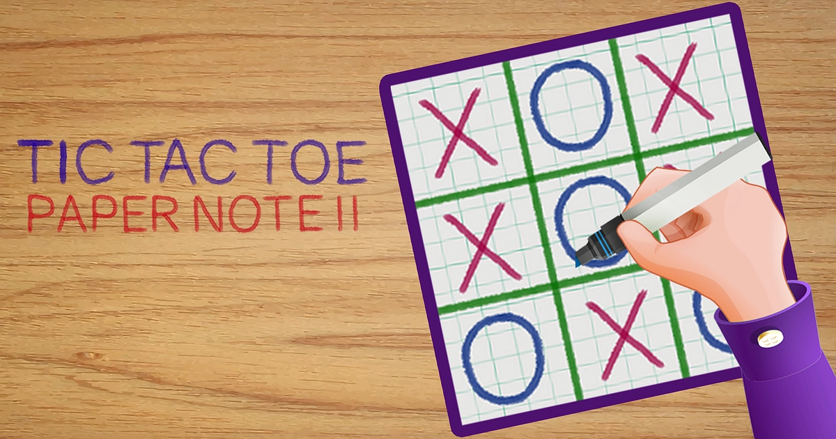 Tic Tac Toe: Paper Note Jogue Agora Online Gratuitamente Y8.com